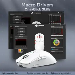 ATTACK SHARK X3 Mouse SUPERLIGHT 49g,sensor de jogo PixArt PAW3395 — imagem 9
