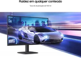 Monitor Gamer Samsung 24" FHD,120 Hz, HDMI, DP,Preto, S3 — imagem 8