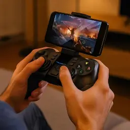Controle Gamer Premium Bluetooth, Recarregável, Com Suporte Para Celular — imagem 2