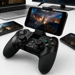Controle Gamer Premium Bluetooth, Recarregável, Com Suporte Para Celular — imagem 1