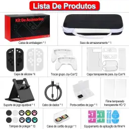 32 in1 Case Estojo Para Nintendo Switch Oled Acessórios Capa Protetora Para Com — imagem 7