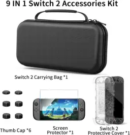 HEYSTOP Capa para Case Switch Compatível com Switch 2 Case Kit de Acessórios 9 — imagem 2
