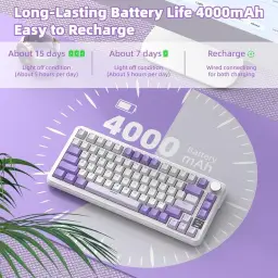 ATTACK SHARK X85 PRO Teclado mecânico sem fio com tela TFT e botão — imagem 8