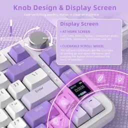 ATTACK SHARK X85 PRO Teclado mecânico sem fio com tela TFT e botão — imagem 4