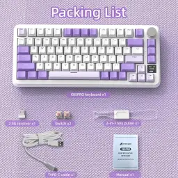 ATTACK SHARK X85 PRO Teclado mecânico sem fio com tela TFT e botão — imagem 9