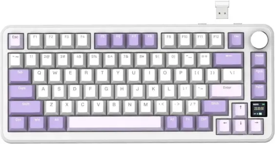ATTACK SHARK X85 PRO Teclado mecânico sem fio com tela TFT e botão