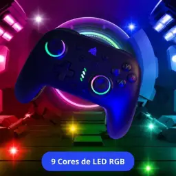 Controle Gamer Gamepad KP-GM038 Preto Com LED Iluminação RGB, Bluetooth — imagem 8