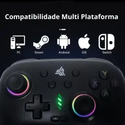 Controle Gamer Gamepad KP-GM038 Preto Com LED Iluminação RGB, Bluetooth — imagem 5