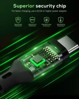MENEEA Pacote com 2 cabos de carregamento de 3 m para controle PS5/para Xbox — imagem 5