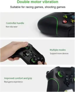 B17 Controles sem fio para Xbox One, gamepad sem fio para PC com adaptador sem — imagem 6