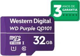 Cartão de Memória Com 3 anos de Garantia Micro SD 32GB WD Purple Intelbras — imagem 1
