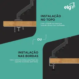 ELG, F160N, Suporte Articulado de Mesa com Pistão a Gás e Ajuste de Altura — imagem 4