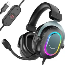 FIFINE Fone de ouvido jogos para PC - fones de ouvido USB com fio e microfone — imagem 1