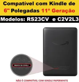 Capa + Caneta Novo Kindle 11ª Geração 2024 e 2022 (RS23CV e C2V2L3) - Rígida — imagem 2