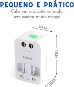 Adaptador de Tomada Universal Para Viagem Padrão Internacional Europa UK Asia — imagem 3