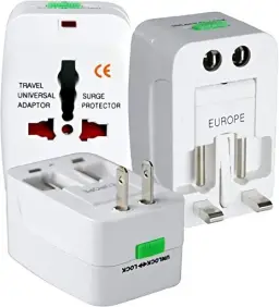 Adaptador de Tomada Universal Para Viagem Padrão Internacional Europa UK Asia — imagem 1