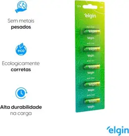 Bateria Alcalina A23 Cartela com 5 Unidades Elgin 12V Pilha — imagem 3