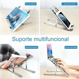 Shaolong Suporte De Notebook De Alumínio Ajustável Para Notebook De 6 Ângulos — imagem 5