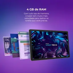 Tablet Positivo Vision TAB 10 com Capa Teclado 4GB RAM 128GB, Octa-Core — imagem 6