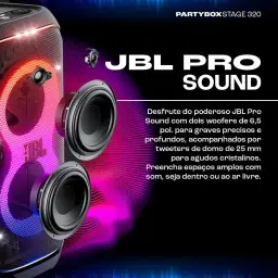 JBL, Caixa de Som, PartyBox Stage 320, Bluetooth, Portátil, Show de Luzes — imagem 4