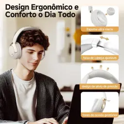 QCY H3 PRO ANC Fone de Ouvido Bluetooth, Headphone ANC Adaptáveis — imagem 8
