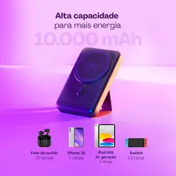 Geonav Power Bank, Carregador Portátil Universal por Indução 10.000mAh — imagem 5