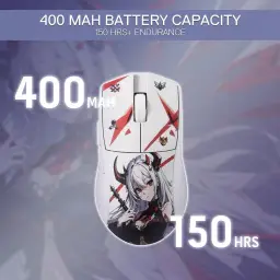 Mouse Gamer Redragon King Pro Eisa 1K Branco Personagem Anime PAW3395 26000 DPI — imagem 5