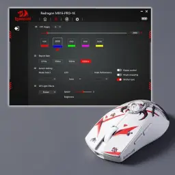 Mouse Gamer Redragon King Pro Eisa 1K Branco Personagem Anime PAW3395 26000 DPI — imagem 7