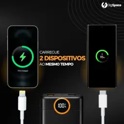 Carregador Portátil (Power Bank) 20000mAh Turbo 22.5W Carregamento Ultra Rápido — imagem 4