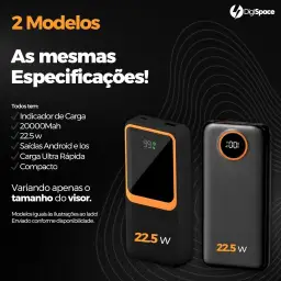Carregador Portátil (Power Bank) 20000mAh Turbo 22.5W Carregamento Ultra Rápido — imagem 5