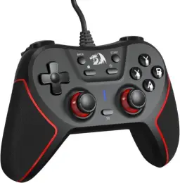 Controle Gamer Redragon Ephemera Preto e Vermelho USB G713 — imagem 2