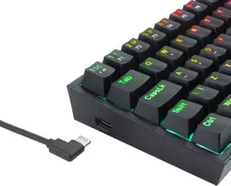 Redragon TECLADO MECANICO GAMER FIZZ RGB PRETO SWITCH AZUL — imagem 8