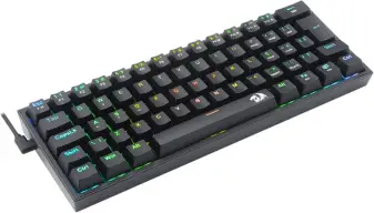 Redragon TECLADO MECANICO GAMER FIZZ RGB PRETO SWITCH AZUL — imagem 6