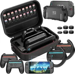 HEYSTOP Switch 2 Case for Protetora Acessórios para Switch 2 16 em 1 com 4 — imagem 1