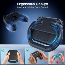 HEYSTOP Controle de Volante de Corrida para Switch 2 Case com 2 Mini Controles — imagem 2