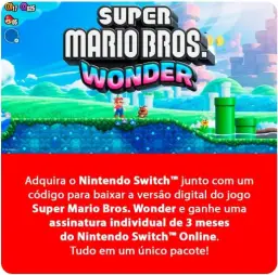 Bundle Nintendo Switch + Super Mario Bros. Wonder + 3 Meses de Assinatura — imagem 11