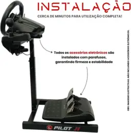 LimaRace Suporte Para Volantes Pilot J1 USB Preto - PC, PS3, PS4, XBOX 360, ONE — imagem 7