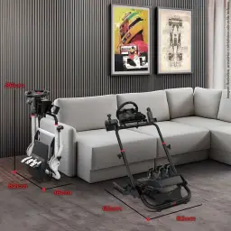 Extreme Simracing Suporte Para Volante Cockpit Simulador SGT Preto — imagem 11