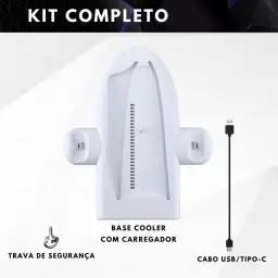 Base Cooler Ventoinha Suporte Compatível com Console PS5 Slim Carregador — imagem 8