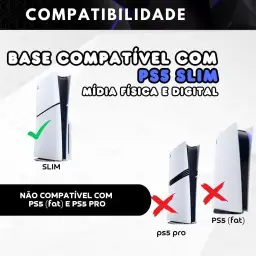 Base Cooler Ventoinha Suporte Compatível com Console PS5 Slim Carregador — imagem 4