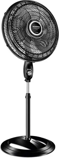 MONDIAL Ventilador Coluna Super Turbo 8 Pás - 50cm, 110V, Preto/Prata