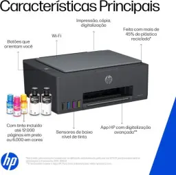 Impressora Multifuncional HP Smart Tank 581 Tanque de Tinta Colorida Wi-Fi — imagem 4
