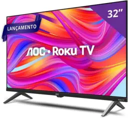AOC, Smart TV, Roku, 32'' HD, 32S5045/78G, com HDMI, USB, Wi-Fi — imagem 3