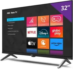 AOC, Smart TV, Roku, 32'' HD, 32S5045/78G, com HDMI, USB, Wi-Fi — imagem 4
