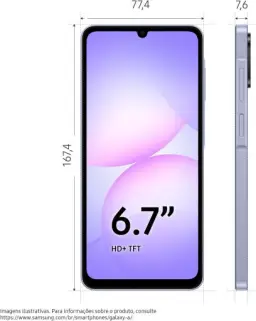 Celular Samsung Galaxy A07 256GB, 8GB, Câm. 50MP, Tela 6.7"- Violeta — imagem 9