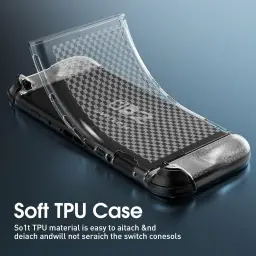 HEYSTOP Capa para Switch 2 Case Acoplável Capa Protetora de TPU Xadrez — imagem 2