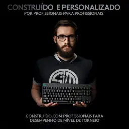 Teclado Mecânico Gamer Logitech G PRO com Layout US, RGB LIGHTSYNC, Design TKL — imagem 2