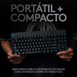 Teclado Mecânico Gamer Logitech G PRO com Layout US, RGB LIGHTSYNC, Design TKL — imagem 5