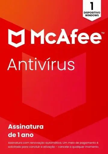 McAfee Total Protection | 1 dispositivo | Software de segurança antivírus para