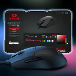 Mouse Gamer Redragon K1ng 1K Preto PAW3327 Cabo USB Tipo-C Removível 12400 DPI — imagem 6